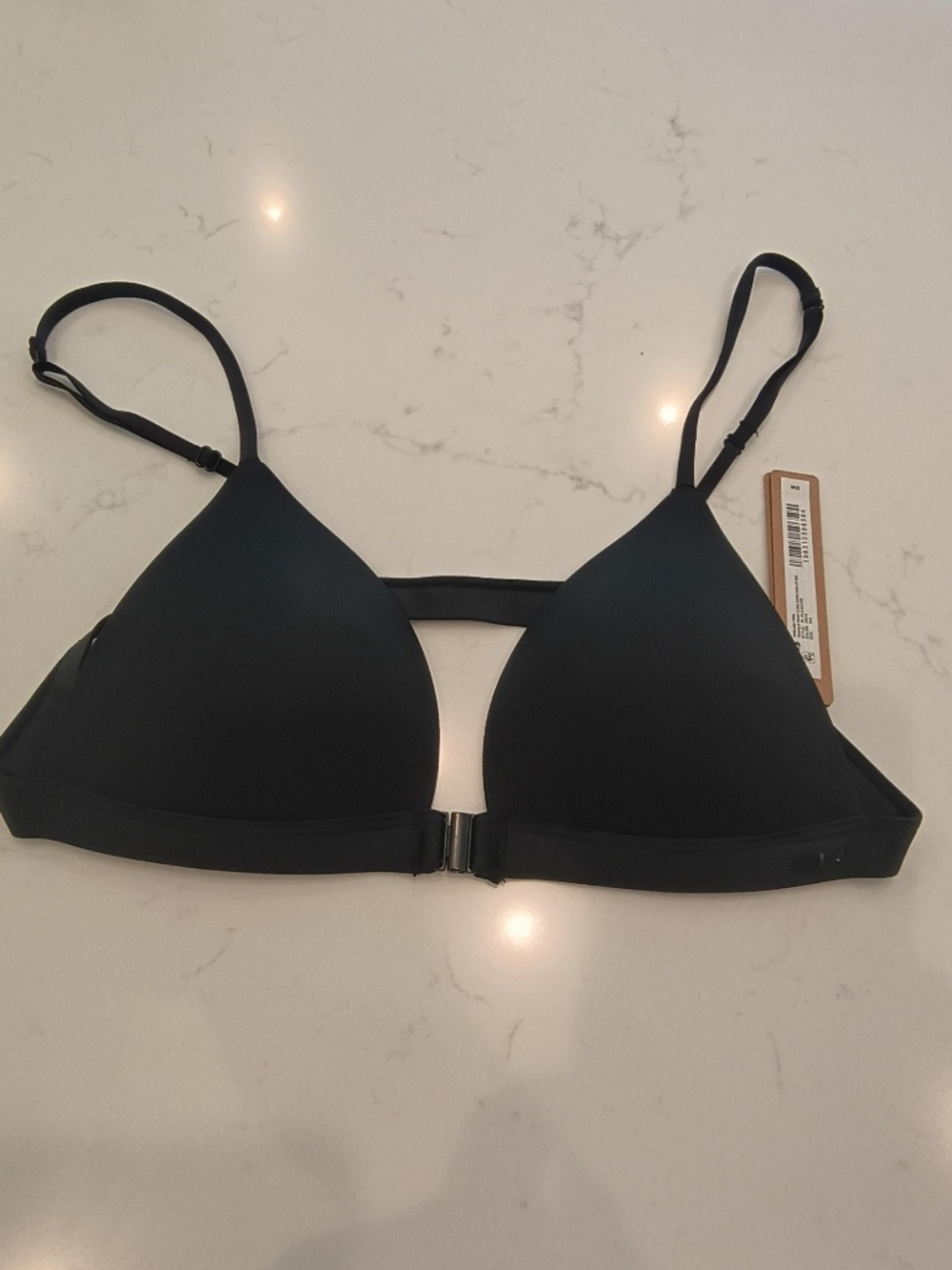 SKIMS 34 A Triangle Front Close Super Push-Up Bra Onyx NWT - Picture 2 of 7